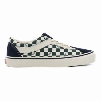 Férfi Vans Checkerboard Bold NI Tornacipő VA7038569 Kék/Zöld